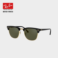 RayBan 雷朋太阳镜男女款派对达人半框墨镜潮流方形眼镜0RB3016 W0365黑色镜框绿色经典镜片 【定制单拍不发，镜片需另拍】尺寸49