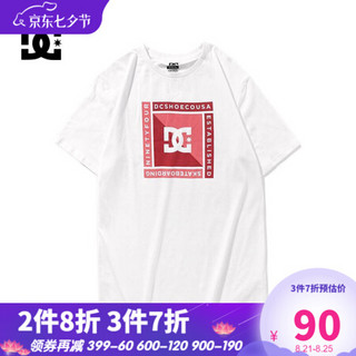 DCSHOECOUSA/DC 男夏季潮圆领棉宽松短袖T恤5126J810 白色WBB0 L