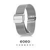 EOEO帆布精钢手表带男女通用中性透气针扣哑光20mm手表带配件 银钢带