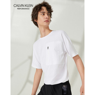 CK PERFORMANCE 2020春夏款男装针织运动短袖T恤4MS0K105 100-白色 S