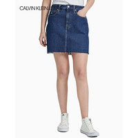 CK JEANS 2020春夏款女装休闲磨边牛仔短裙J214354 1A4-蓝色 27