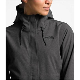 The North Face北面女士外套连帽拉链夹克简约运动休闲冲锋衣NF0A3SP6 TNF DARK GREY L