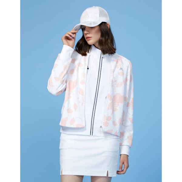 商品【20新品】乐卡克法国公鸡印花款棒球外套时尚立领拉链开衫女