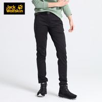 Jack Wolfskin狼爪官方女裤秋冬新品户外防风防风防泼水透气软壳冲锋裤长裤5519201 5519201-6000/黑色 38