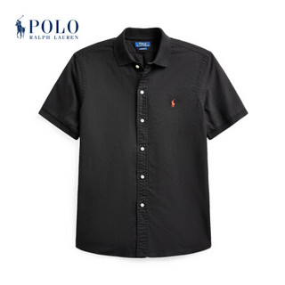 Ralph Lauren/拉夫劳伦男装 2020年夏季经典版型牛津布Polo领衬衫12461 001-黑色 M