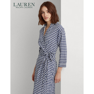 Lauren/拉夫劳伦女装 2020年夏季方格花布长袖连衣裙60330 101-黑白格 8