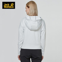 Jack Wolfskin/狼爪官方女款春季款户外运动长袖跑步连帽针织衫卫衣5718021 5718021-4650/银灰色 M 170/92A
