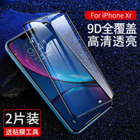 绿联 UGREEN 苹果11钢化膜iphoneXR/Xs/11Pro/XsMax9D曲面全屏高清抗蓝光防窥磨砂贴膜 XR/11【9D曲面全屏高清】2片