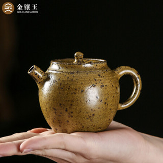 金镶玉 茶壶 宜兴紫砂胎体河磨玉釉玉婷壶 玉婷壶180ml