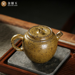 金镶玉 茶壶 宜兴紫砂胎体河磨玉釉玉婷壶 玉婷壶180ml