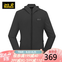 Jack Wolfskin/狼爪官方女士春季新品户外防风弹性开衫针织衫外套5718141 5718141-6000/黑色/欧码 M  170/92A