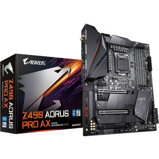 技嘉AORUS Z490主板+intel十代酷睿i9 10850K/10900K/KF主板CPU套装 Z490 AORUS PRO AX小雕Pro i9 10900K 10核20线程有核显