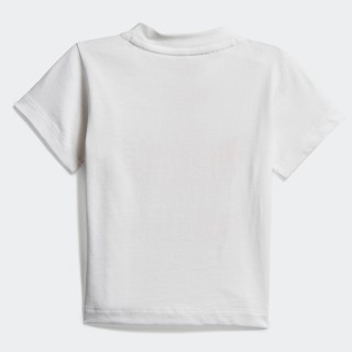 阿迪达斯官网 三叶草SHORT TEE SET婴童装短袖运动套装FI8318 红色 73cm
