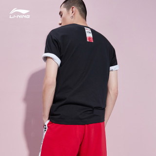 李宁短袖t恤男星球大战联名男士上衣夏季官方正品半袖红色T恤 XXL(成人) 深蓝色
