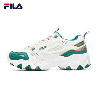 【蔡徐坤力荐】FILA 斐乐官方 征峰者 老爹鞋2020夏新款运动鞋女 35.5 公主白/泡沫白-SW