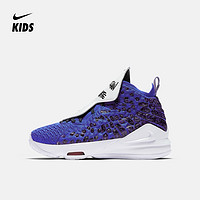 Nike 耐克官方 LEBRON XVII MTAA GS 大童篮球童鞋 CU4113-400 赛车蓝/白/黑 35.5