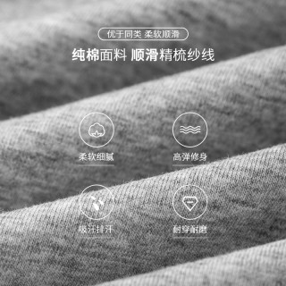 南极人男士内裤纯棉平角裤青年抑菌四角裤透气全棉底裤男生裤衩HT L 青年字母C款