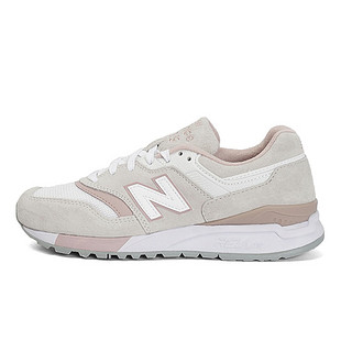 new balance 997系列 中性跑鞋 ML997HAJ 米白/浅粉/白色 44