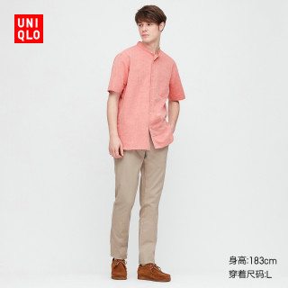 男装麻棉立领衬衫 短袖 优衣库uniqlo 报价价格评测怎么样 什么值得买