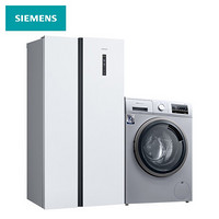 西门子(SIEMENS) 9kg变频洗+502升风冷无霜冰洗套装 WG42A2Z81W+KA50NE20TI