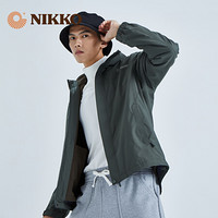 日高（NIKKO）新品冲锋衣男三合一防风衣抓绒 防水外套防雨户外登山服秋冬上衣 军绿 XXL