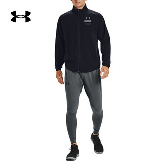 安德玛官方UA Summer男子梭织运动拉链外套Under Armour1353569 黑色002 M