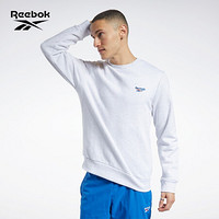 Reebok锐步 运动经典CL F SMALL VECTOR CREW男子长袖T恤套头衫 FT7351_浅灰色 A/S