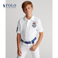 Ralph Lauren/拉夫劳伦男童 2020年夏季马球运动员图案网布Polo衫33757 100-白色 S