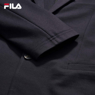 FILA（斐乐）官方男子西装外套2020秋季新款商务休闲西装针织上衣男 传奇蓝-NV 170/92A/M