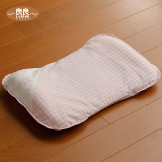 L-LIANG 良良 liangliang婴儿枕头2-6岁宝宝透气儿童幼儿园护型枕粉格小熊