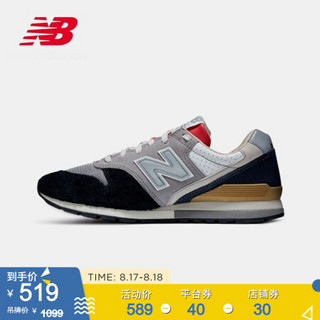 New Balance NB官方男鞋女鞋运动休闲鞋996系列CM996OG鸳鸯鞋 灰色/藏青色 CM996OG 40