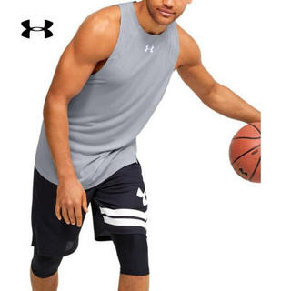 安德玛官方UA Baseline男子运动背心Under Armour1326706 灰色011 L