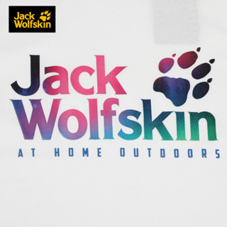 Jack Wolfskin/狼爪官方T恤男夏季新款户外运动休闲舒适透气圆领短袖5818372 5818372-5018/本白色 XL 185/104A