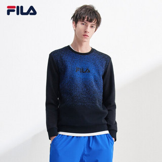 FILA 斐乐官方 男子套头卫衣2020秋季新款星空印花休闲时尚卫衣男 正黑色-BK 170/92A/M