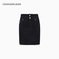 CK JEANS 2020秋冬新款 女装街头颓酷系列高腰牛仔短裙 J214039 1BY-黑色 27