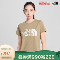 TheNorthFace北面短袖T恤女户外吸湿排汗上新|4NF7 H7E/卡其色 XL