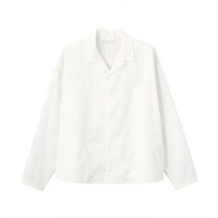 MUJI 无印良品 Labo系列 男女款长袖衬衫 BFC16A0A 米白色 XXS-XS