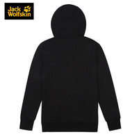 JackWolfskin狼爪官方卫衣男20秋冬新款户外运动舒适保暖大LOGO连帽套头衫5720091 5720091-6000/黑色 XL  185/112A