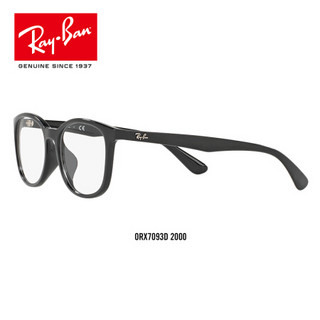 RayBan雷朋光学镜架男女全框简约古典框架近视镜框0RX7093D可定制 2000 黑色镜框 【定制单拍不发，镜片需另拍】尺寸54