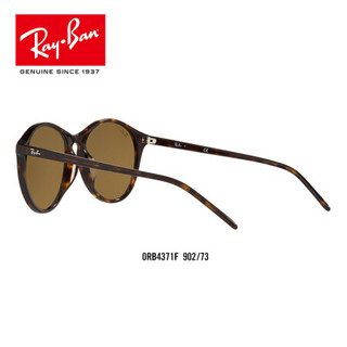 RayBan 雷朋太阳镜女款轻质板材时尚大方潮流墨镜0RB4371F可定制 902/73玳瑁色镜框棕色镜片 【定制单拍不发，镜片需另拍】尺寸55