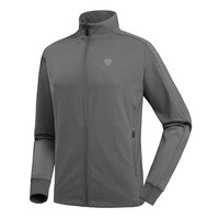 诺诗兰2020春夏户外男士弹力外套休闲旅行运动立领轻量外套 GL095411 深麻灰色 180