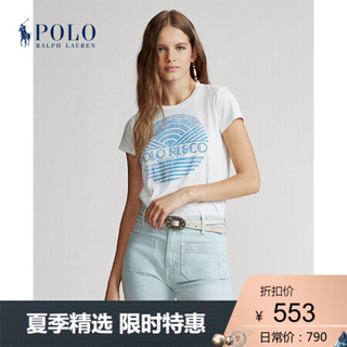 Ralph Lauren/拉夫劳伦女装 2020年春季平纹针织图案T恤21386 100-白色 M