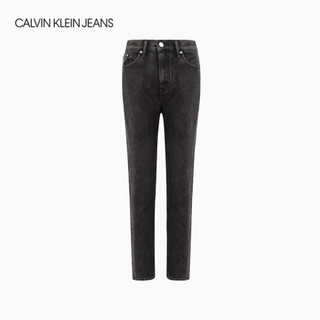 CK JEANS 2020秋冬新款 女装时尚高腰宽松版休闲牛仔裤 J215108 1BY-黑色 27