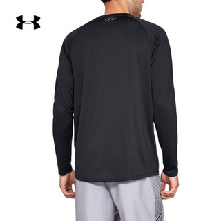 安德玛官方UA Tech男子运动长袖T恤Under Armour1328496 黑色001 S