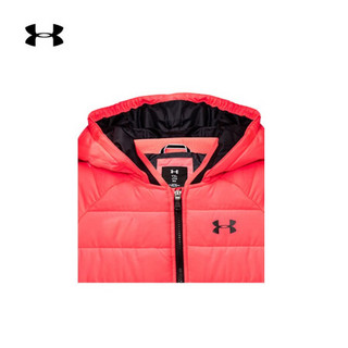 安德玛官方UA 女童运动连帽飞行员夹克Under Armour1346677 粉色975 童L