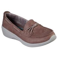 SKECHERS斯凯奇女鞋坡跟一脚蹬单鞋套脚休闲鞋23763 Taupe 10
