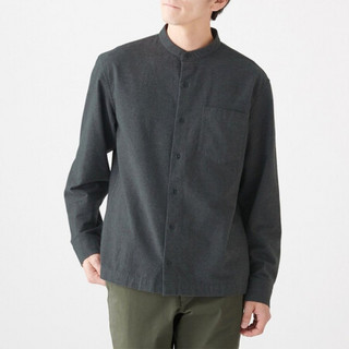 MUJI 無印良品 男士长袖衬衫 19AC775 炭灰色 M