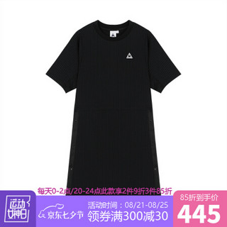 【20新品】乐卡克法国公鸡简洁优雅舒适休闲活力连衣裙女 黑色 XL