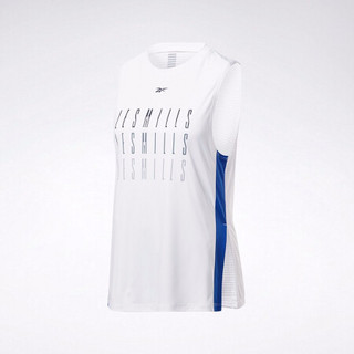 Reebok锐步 运动健身LM Mesh Tank莱美女子运动背心GE1014 GE1014_白色/蓝色 A/XS