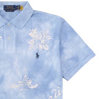 Ralph Lauren/拉夫劳伦男装 2020年夏季定制修身版型热带Polo衫12472 400-蓝色 XS